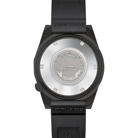 Squale 1521 DLC 42mm Black Dial Rubber Mens Automatic Watch