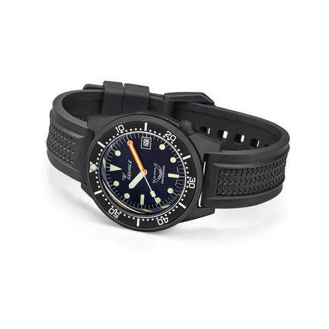 Squale 1521 DLC 42mm Black Dial Rubber Mens Automatic Watch