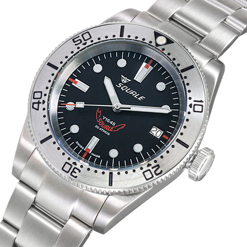 Squale 1545 Steel Black Bracelet Watch