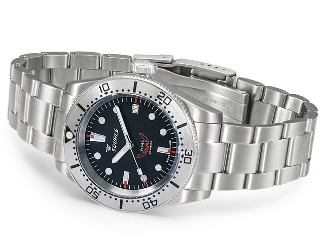Squale 1545 Steel Black Bracelet Watch
