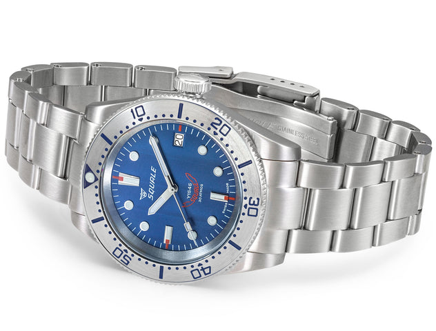 Squale 1545 Steel Blue Bracelet Watch