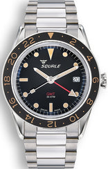 Squale Watch Sub-39 GMT Vintage Black Bracelet SUB-39GMTV.BR22