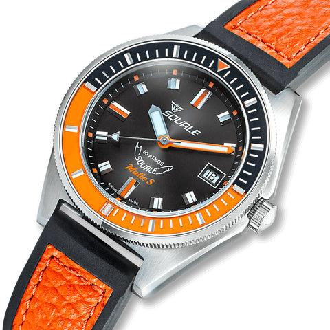 Squale Matic S Orange HydroLeather Watch