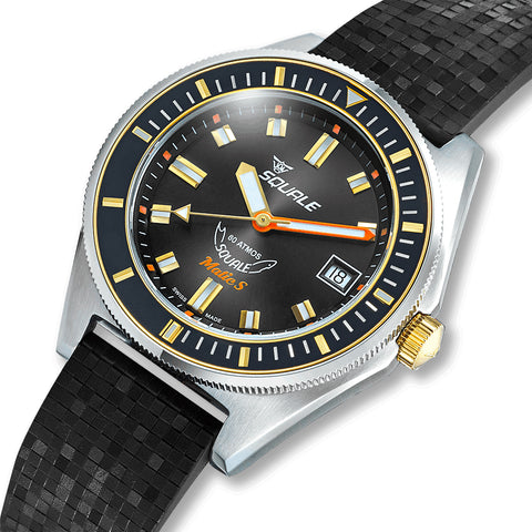 Squale Matic S Two Tone Mosaic Rubber Watch