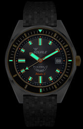 Squale Matic S Two Tone Mosaic Rubber Watch