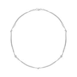 Sterling Silver 16 Inch Double Snake Knotted Chain SC843CHT