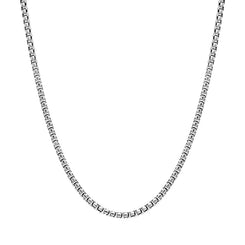 Sterling Silver 18 Inch Oxidised Box Chain SC973OX_18