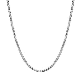 Sterling Silver 18 Inch Oxidised Box Chain SC973OX_18