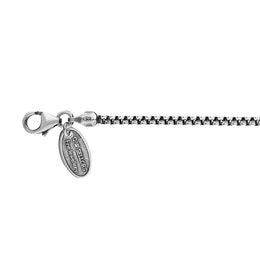 Sterling Silver 18 Inch Oxidised Box Chain