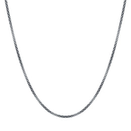 Sterling Silver 18 Inch Oxidised Tube Chain With Extender SC969OX_18