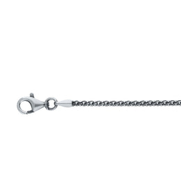 Sterling Silver 18 Inch Oxidised Tube Chain With Extender