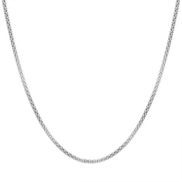 Sterling Silver 18 Inch Tube Chain With Extender SC970_18