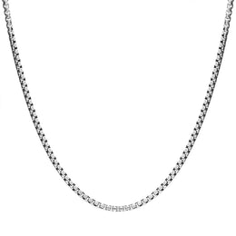 Sterling Silver 24 Inch Oxidised Rounded Box Chain SC973OX_24