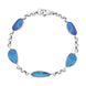 Sterling Silver 5 Stone Opal Doublet Abstract Bracelet BUNQ0001289