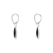 Sterling Silver Whitby Jet Pear Drop Earrings