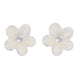 Sterling Silver White Mother of Pearl Tuberose 6mm White Mother of Pearl Stud Earrings