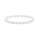 Sterling Silver White Oval Bead Bracelet B835