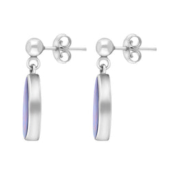 Sterling Silver Abstract Opal Doublet Drop Earrings D