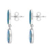 Sterling Silver Abstract Opal Doublet Drop Earrings D
