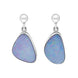 Sterling Silver Abstract Triangle Opal Doublet Drop Earrings, EUNQ0001267