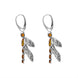 Sterling Silver Amber Dragonfly Drop Earrings