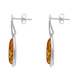 Sterling Silver Amber Long Pear Drop Earrings E1556_2