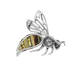 Sterling Silver Baltic Amber Filigree Wings Bee Brooch M362_2