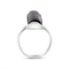 Sterling Silver Blue John Abstract Curved Oblong Shaped Ring D