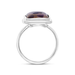 Sterling Silver Blue John Abstract Doublet Ring D