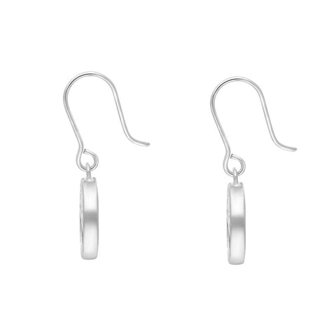 Sterling Silver Blue John Round Tree of Life Drop Earrings