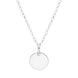 Sterling Silver Flat Disk Necklace, 0032HK 2077