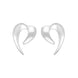 Sterling Silver Heart Spike Earrings E1974
