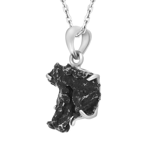 Sterling Silver Meteorite Unique Necklace D