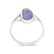 Sterling Silver Opal Doublet Abstract Split Shank Ring D