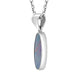 Sterling Silver Opal Doublet Abstract Necklace D