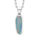 Sterling Silver Opal Doublet Abstract Necklace PUNQ0009513