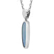 Sterling Silver Opal Doublet Abstract Necklace D