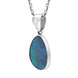 Sterling Silver Opal Doublet Abstract Necklace D