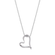 Sterling Silver Ribbon Effect Heart Necklace, P2769