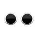 Sterling Silver Whitby Jet 8mm Round Stud Earrings E1900