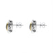 Sterling Silver Whitby Jet Oblong Stud Earrings D