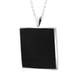 Sterling Silver Whitby Jet Square Necklace