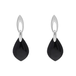 sterling-silver-Whitby-jet-flat-pear-shaped-drop-Earrings-E2563