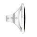 Sterling Silver Whitby Jet Hallmark Large Rhombus Ring