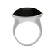 Sterling Silver Whitby Jet Oval Statement Ring, R838_2.