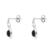 Sterling Silver Whitby Jet Round Swirl Drop Earrings E2564_2