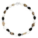Sterling Silver Whitby Jet Smokey Quartz Bead Necklace D NUNQ0000540.