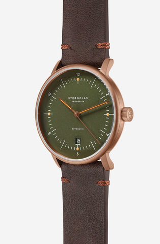 Sternglas Naos Automatik Dark Green Bronze Watch