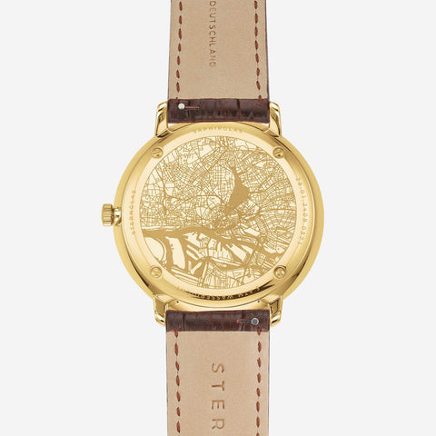 Sternglas Hamburg Dark Blue Gold Watch