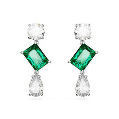 Swarovski Mesmera Rhodium Plated Crystal Drop Earrings D